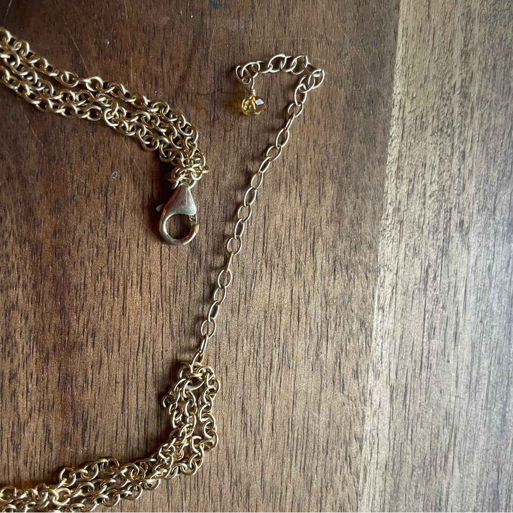 Elegant Gold Necklace with Citrine Briolettes - Picture 2 of 7